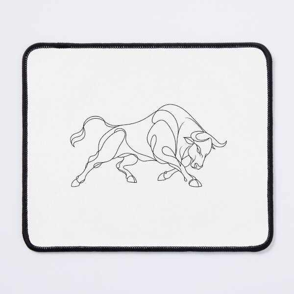 Item preview, Charging Bull Minimalist Line Art Sports Design designed and sold by DriftcoreStudio.