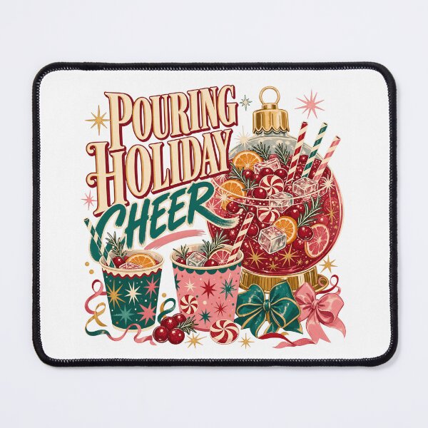 Item preview, Pouring Holiday Cheer Retro Christmas Punch designed and sold by JoyfullyOffbeat.