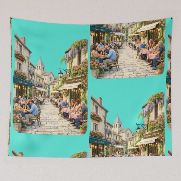 Item preview, Quaint French Village with Cobblestones designed and sold by PhotosByG.