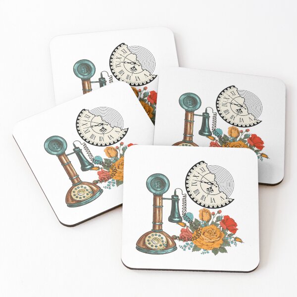 Item preview, Vintage Telephone Clock And Bucket Of Flowers designed and sold by EleanorSessions.