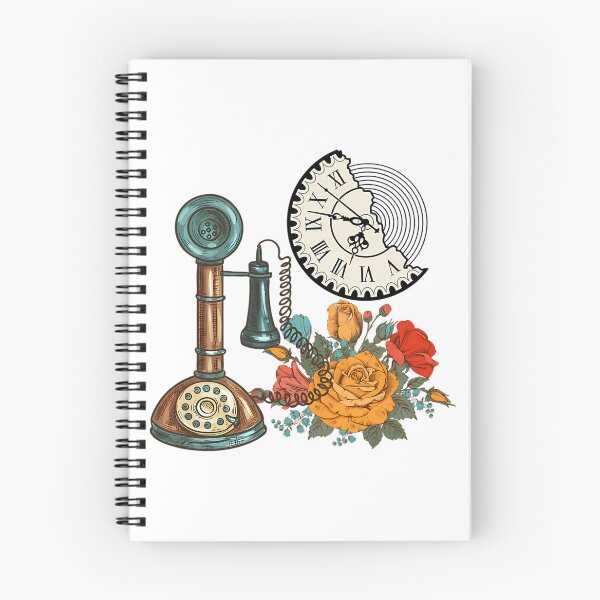 Item preview, Vintage Telephone Clock And Bucket Of Flowers designed and sold by EleanorSessions.