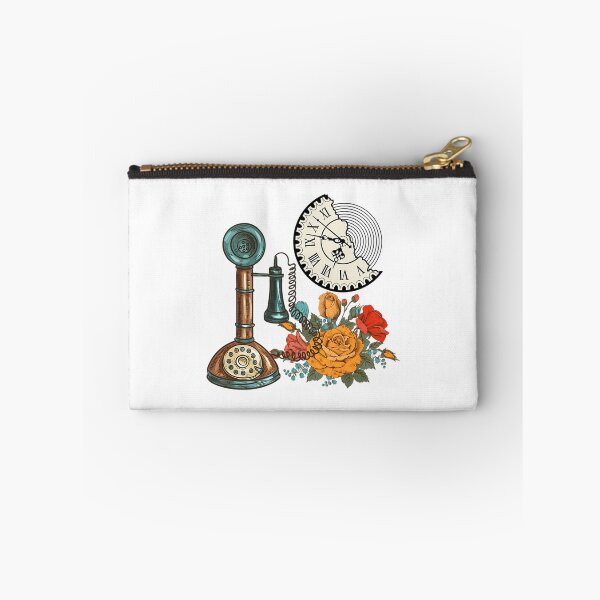 Item preview, Vintage Telephone Clock And Bucket Of Flowers designed and sold by EleanorSessions.