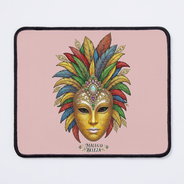 Item preview, Maluco Beleza - Brazilian Carnival Gold Feather Mask designed and sold by DaniStone22.