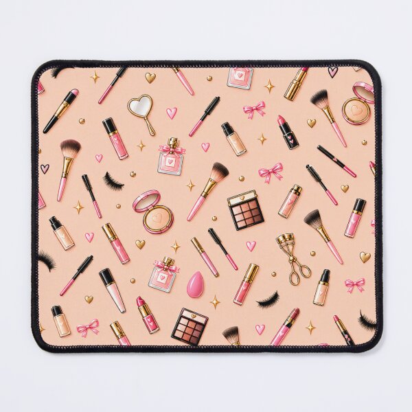 Item preview, Makeup Artist Essentials – Pink & Gold Cosmetics Pattern designed and sold by HO•Designs.