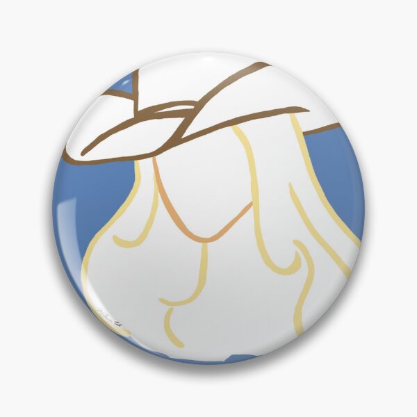 Item preview, Western Cowgirl Aesthetic – Blonde Cowboy Hat Minimalist Art designed and sold by Cosmic-Meadows.