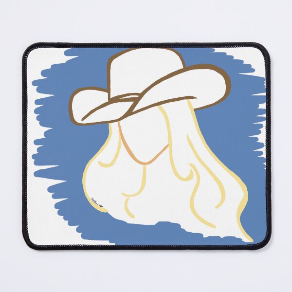 Item preview, Western Cowgirl Aesthetic – Blonde Cowboy Hat Minimalist Art designed and sold by Cosmic-Meadows.