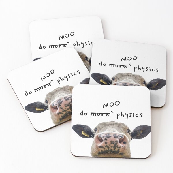 Item preview, Do Moo Physics Funny Cow Science Pun Meme designed and sold by The Lady Goblin's Goods.