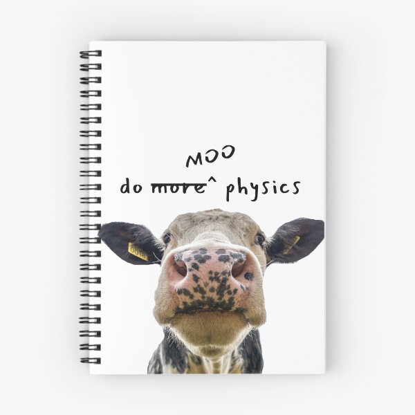 Item preview, Do Moo Physics Funny Cow Science Pun Meme designed and sold by The Lady Goblin's Goods.