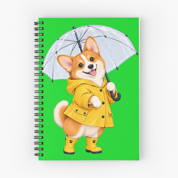 Item preview, Cute Corgi in Yellow Raincoat with Umbrella designed and sold by CorgiCoffeeHub.