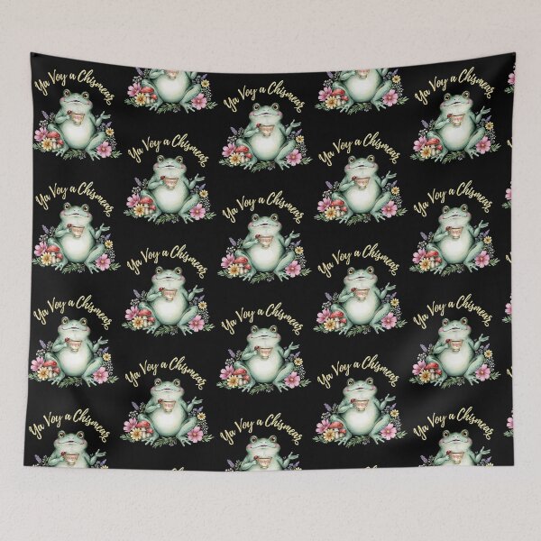 Item preview, Ya Voy a Chismear Funny Frog Meme Cottagecore Spanish designed and sold by Redgiant87x.