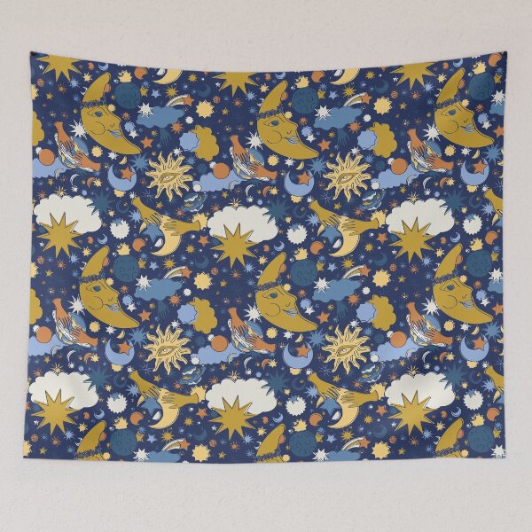 Item preview, Sweet Psychedelic Dreams in Navy + Gold designed and sold by YesterdayColl.