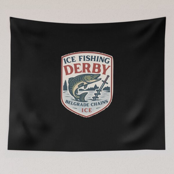Item preview, Ice Fishing Derby, Winter Fishing Shirt designed and sold by MalwasBasket.