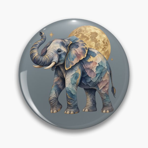 Item preview, Lunar Elephant with Antique Gold Moon designed and sold by  MAD's Recreation Studio.