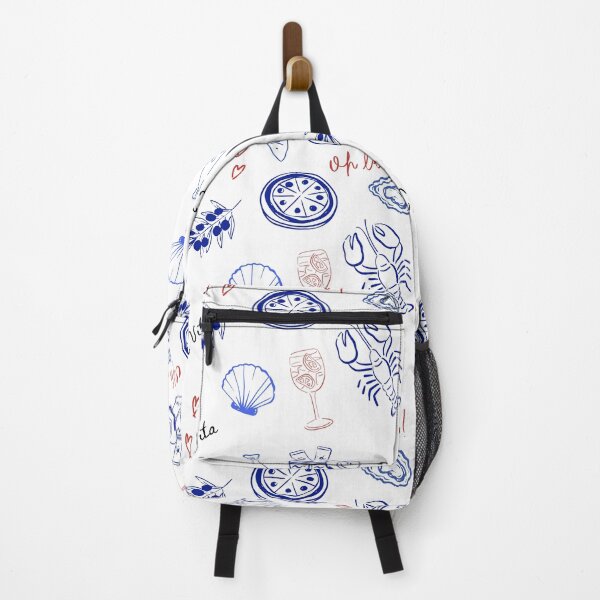 Item preview, La Dolce Vita French Riviera Italian Summer Pattern White designed and sold by The Lady Goblin's Goods.
