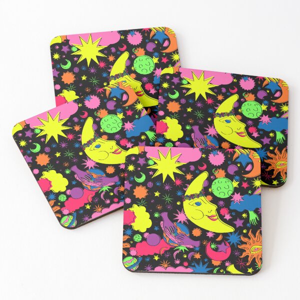 Item preview, Sweet Psychedelic Dreams in Black + Neon designed and sold by YesterdayColl.