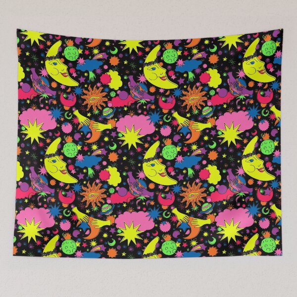 Item preview, Sweet Psychedelic Dreams in Black + Neon designed and sold by YesterdayColl.