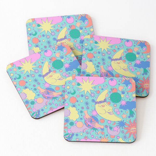 Item preview, Sweet Psychedelic Dreams in Aqua + Pastel designed and sold by YesterdayColl.