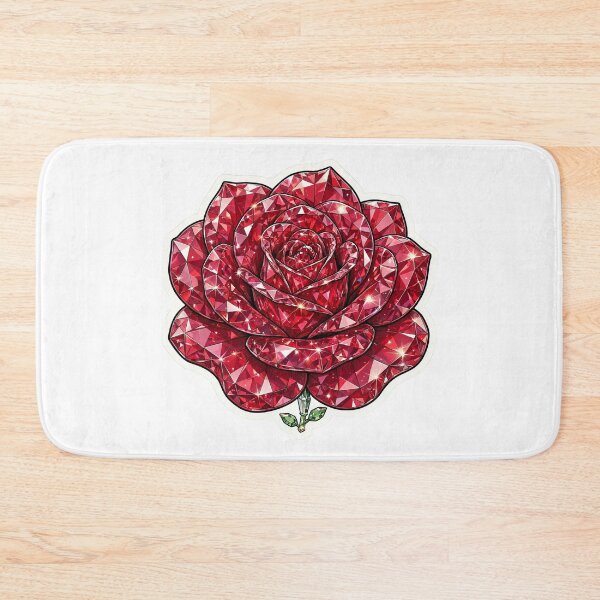 Item preview, Red Rose Crystal Sticker - Ruby Diamond Flower designed and sold by FineLineBotanical .