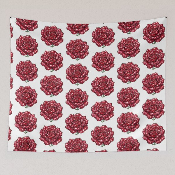 Item preview, Red Rose Crystal Sticker - Ruby Diamond Flower designed and sold by FineLineBotanical .