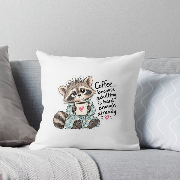 Item preview, Coffee because adulting is hard enough already designed and sold by Paw&Giggle.