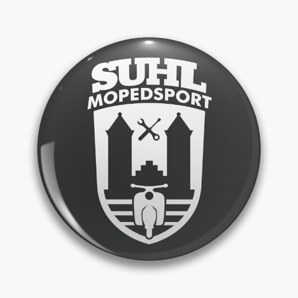 Item preview, Simson Schwalbe Suhl Mopedsport crest logo (white) designed and sold by VEB Ostladen.
