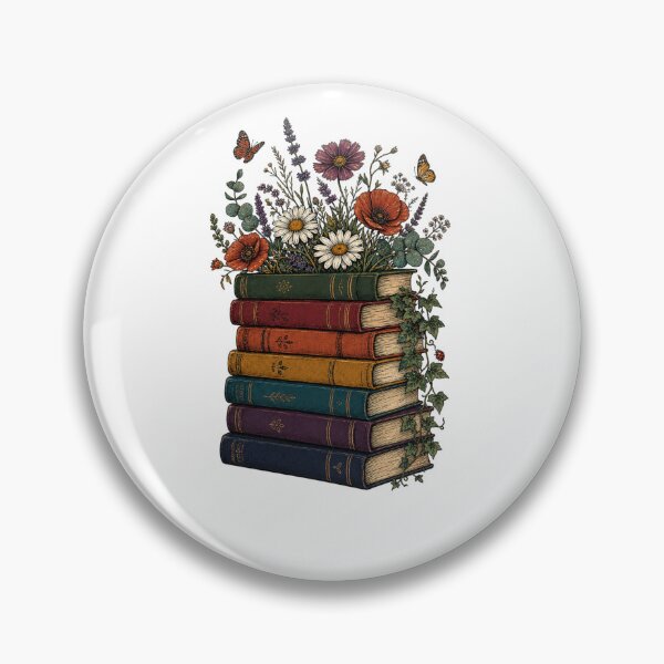 Item preview, Wildflower Book Stack Cottagecore designed and sold by MOSIDRIP™.