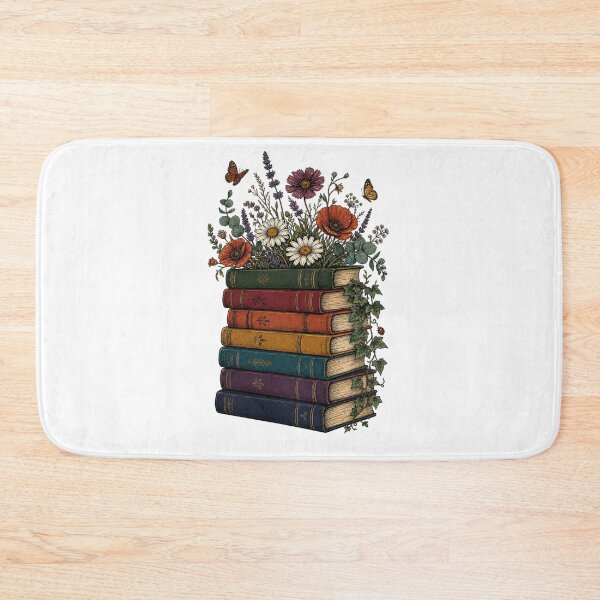 Item preview, Wildflower Book Stack Cottagecore designed and sold by MOSIDRIP™.