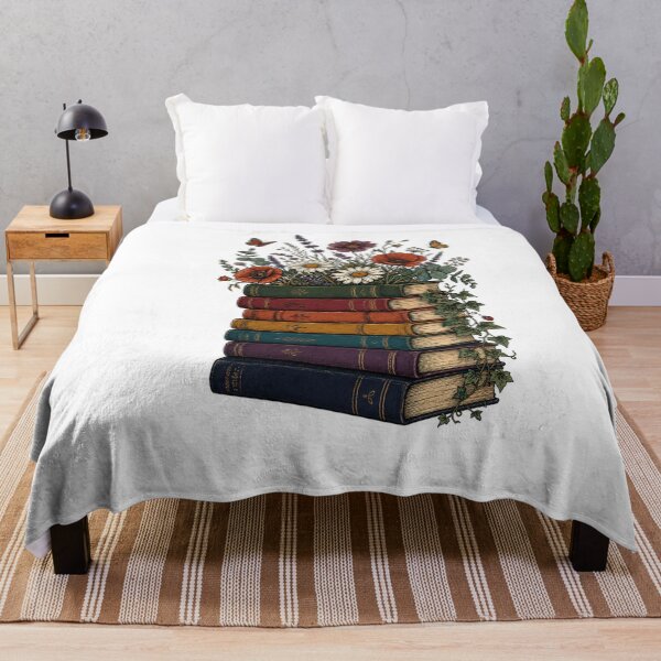 Item preview, Wildflower Book Stack Cottagecore designed and sold by MOSIDRIP™.