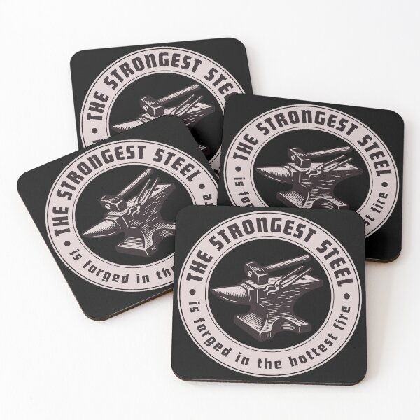 Item preview, The Strongest Steel is Forged in the Hottest Fire Motivational Anvil designed and sold by HYPNK.