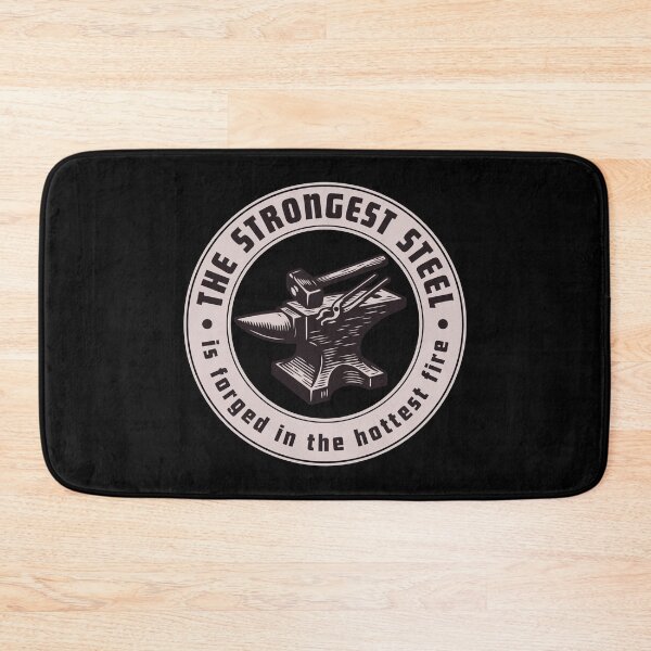 Item preview, The Strongest Steel is Forged in the Hottest Fire Motivational Anvil designed and sold by HYPNK.