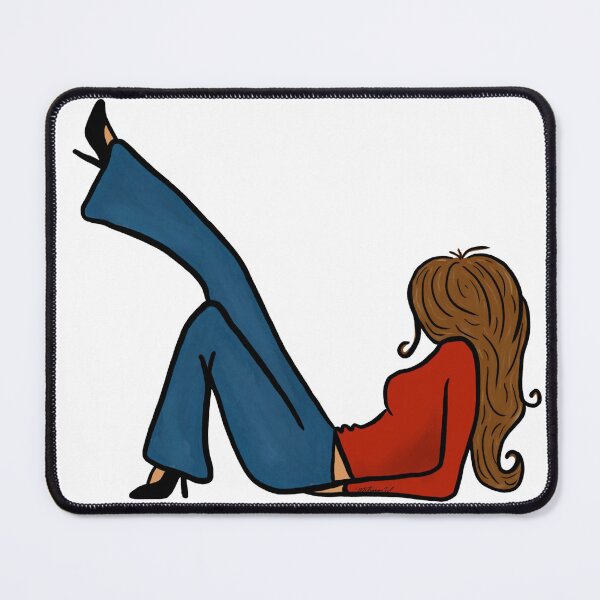 Item preview, Retro Fashion Girl in Flare Jeans – 70s Inspired Feminine Illustration designed and sold by Cosmic-Meadows.