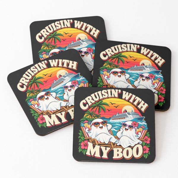 Item preview, Cruisin' with My Boo Halloween Couples Cruise Vacation Love T-Shirt designed and sold by Trendably.