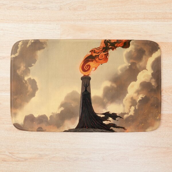 Item preview, Dark Shadow Lord Flaming Tower Fantasy Art designed and sold by Lunat1kk.