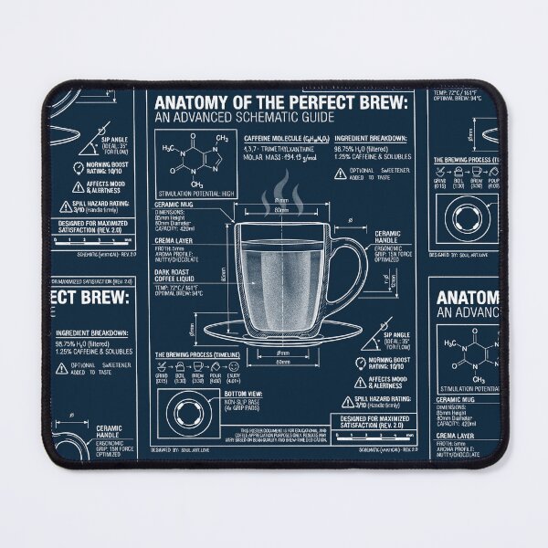 Item preview, Anatomy of the Perfect Brew (White) designed and sold by SoulArtLove.