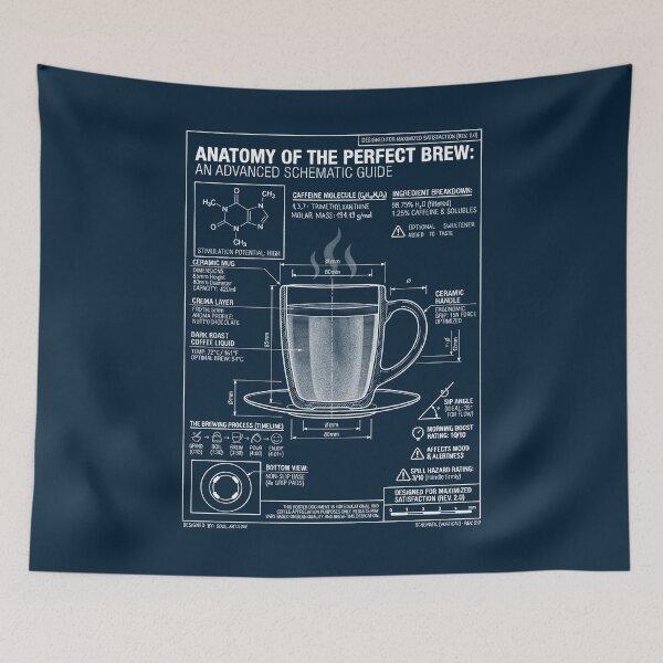 Item preview, Anatomy of the Perfect Brew (White) designed and sold by SoulArtLove.