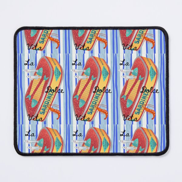 Item preview, La Dolce Vita Sardine Can Vintage Italian Poster Art designed and sold by The Lady Goblin's Goods.