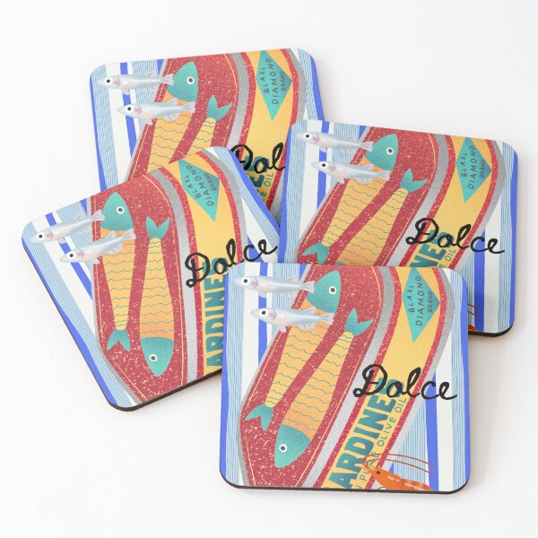 Item preview, La Dolce Vita Sardine Can Vintage Italian Poster Art designed and sold by The Lady Goblin's Goods.