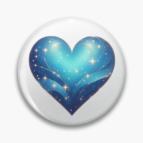 Item preview, Glowing Starry Magic Waves Heart designed and sold by TheRealmArt.