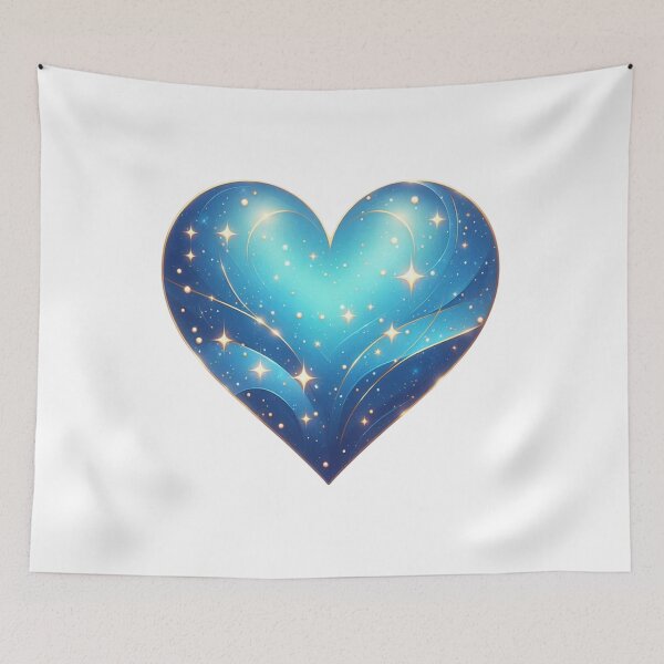 Item preview, Glowing Starry Magic Waves Heart designed and sold by TheRealmArt.