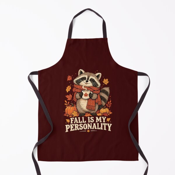 Item preview, Fall Is My Personality – Cozy Autumn Raccoon with Pumpkin & Coffee designed and sold by andromeda-redd.