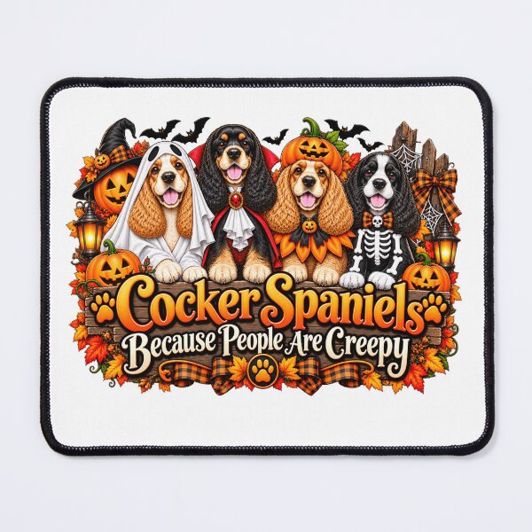 Item preview, Cocker Spaniels Because People Are Creepy Funny Halloween Dog Lover designed and sold by 76Valeria.