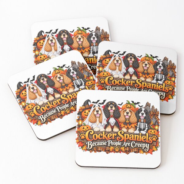 Item preview, Cocker Spaniels Because People Are Creepy Funny Halloween Dog Lover designed and sold by 76Valeria.