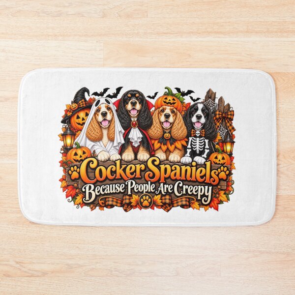 Item preview, Cocker Spaniels Because People Are Creepy Funny Halloween Dog Lover designed and sold by 76Valeria.