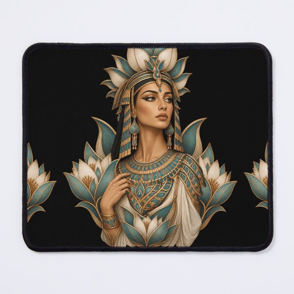 Item preview, Queen of the Lotus Nefertiti – Egyptian Botanical Goddess designed and sold by AnadAA.