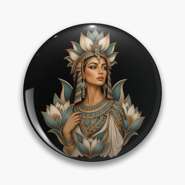 Item preview, Queen of the Lotus Nefertiti – Egyptian Botanical Goddess designed and sold by AnadAA.