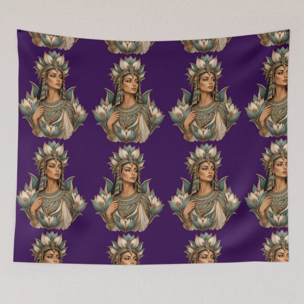 Item preview, Queen of the Lotus Nefertiti – Egyptian Botanical Goddess designed and sold by AnadAA.