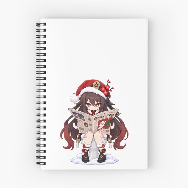 Item preview, Hu Tao Genshin Impact Christmas Newspaper Toilet Humor designed and sold by mildaclairmo.