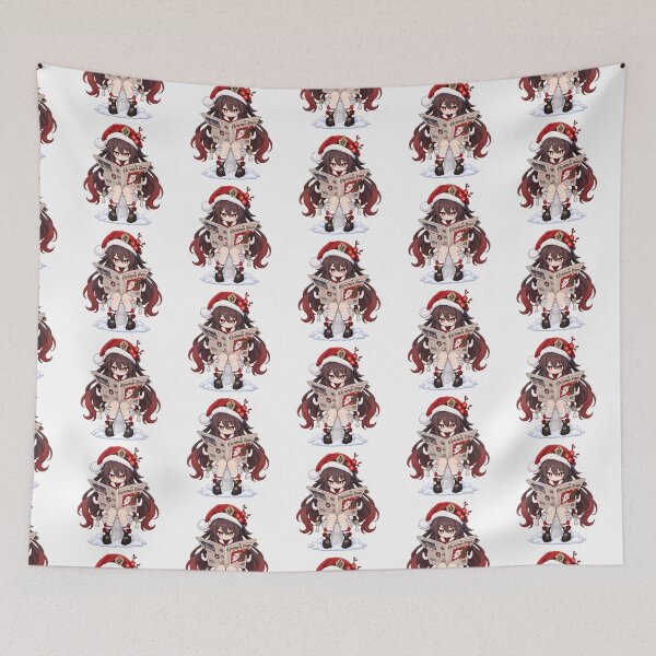 Item preview, Hu Tao Genshin Impact Christmas Newspaper Toilet Humor designed and sold by mildaclairmo.