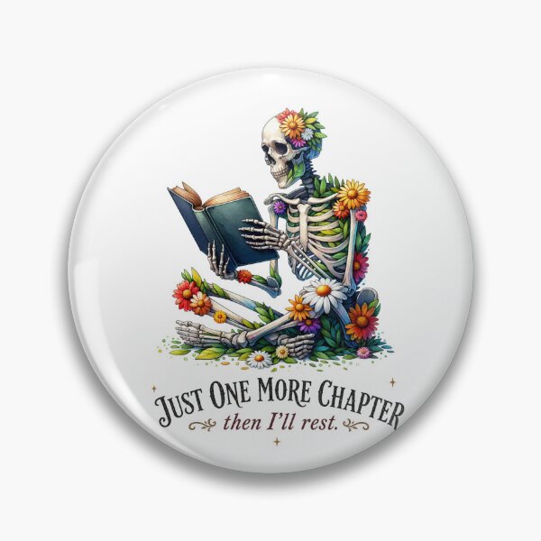 Item preview, Wildflower Skeleton Reader Bookish Design designed and sold by MOSIDRIP™.