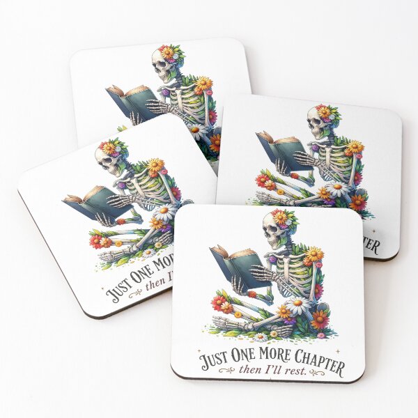 Item preview, Wildflower Skeleton Reader Bookish Design designed and sold by MOSIDRIP™.